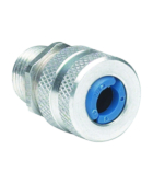 Conector Gland aluminio recto 3/4.375-.500 Azul