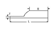 Dimensiones de la zapata terminal YA28TC38