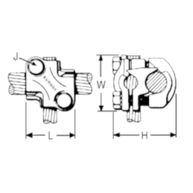 Dimensiones del conector Burndy QPX2828